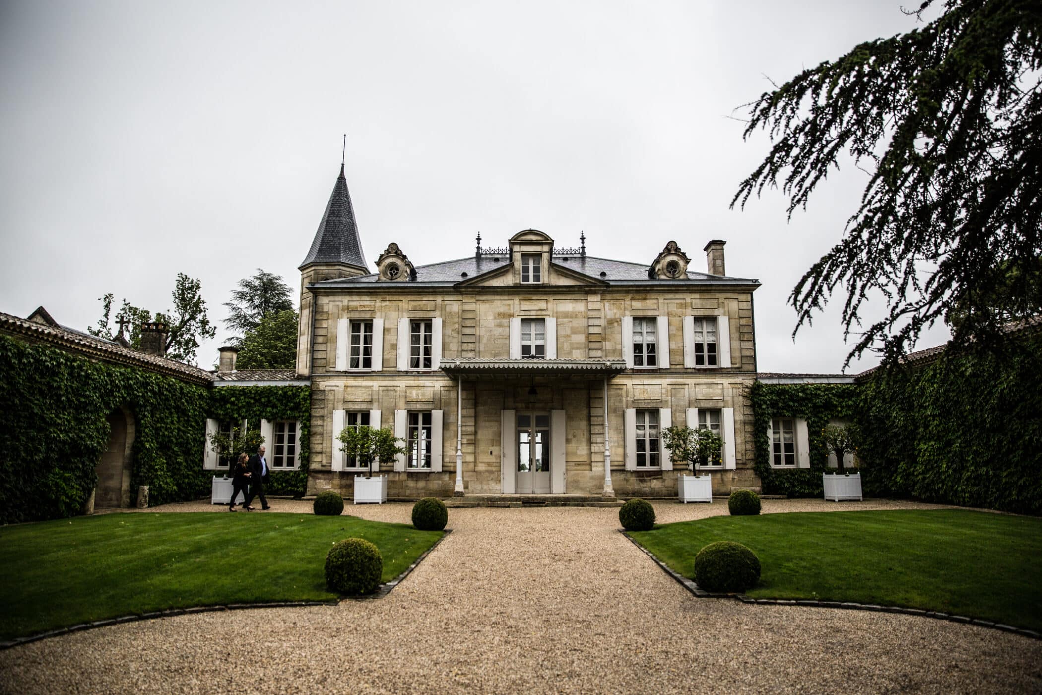Chateau Cheval Blanc mansion garden, saint emilion, right bank, Bordeaux, France