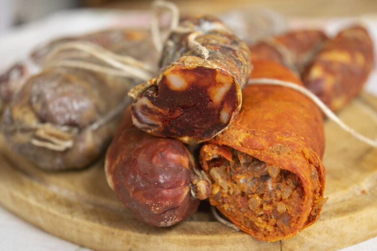 soppressata salami and hot nduja typical products of Calabria